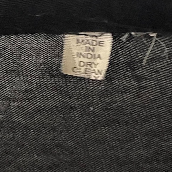 Boho Embroidered Beaded Tunic Top Small Black and Reddish Orange - Picture 7 of 7